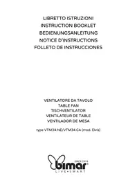 Notice Bimar VTM34 Ventilatore
