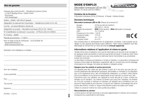Notice Oecolux GTRL3DLED03CH Éclairage décoratif