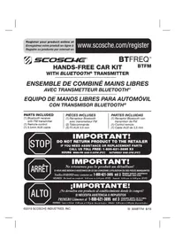 Notice Scosche BTFREQ Récepteur Bluetooth