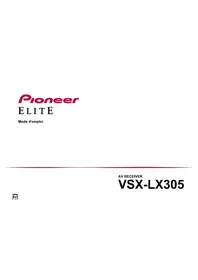 Notice PIONEER ELITE VSXLX305 Récepteur audio-vidéo