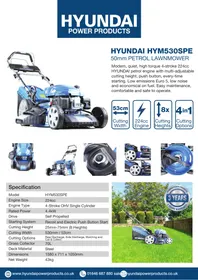 Notice HYUNDAI HYM530SPE Tondeuse à gazon