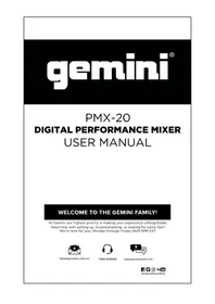 Notice GEMINI PMX20 DJ-Ausrüstung