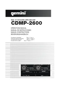 Notice GEMINI CDMP2600 Cd-spieler/rekorder