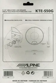 Notice ALPINE KTES50G Haut-parleur