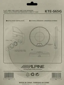Notice ALPINE KTES65G Haut-parleur