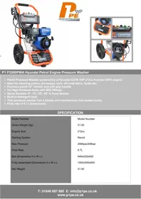 Notice HYUNDAI P3500PWA Nettoyeur haute pression