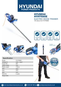 Notice HYUNDAI HYPM1600E Taille-haie électrique