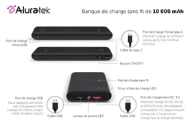 Aluratek AWPBQ10KF - Batterie portable