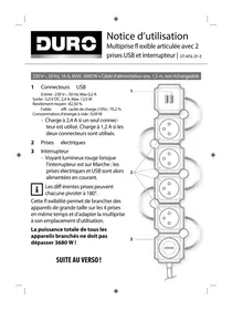Notice DURO GTWSL01E Multiprise