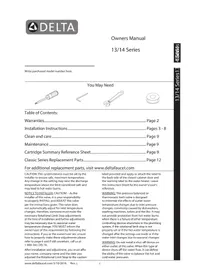 Notice DELTA T14438SS Grifos