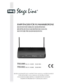 Notice Monacor TXS840 Extension audio/video