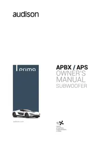 Notice AUDISON PRIMA APBX 8 AS2 Haut-parleur