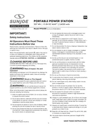 Notice Sun Joe PPG300 Generator