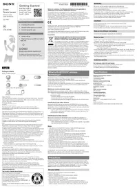 Notice SONY SSETN1W Capteur de tennis connecté