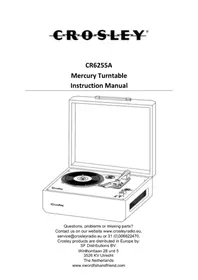 Notice Crosley MERCURY CR6255A Platine_disque
