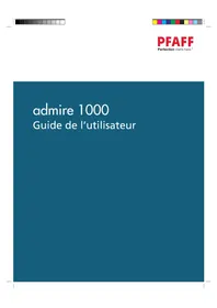 Notice PFAFF ADMIRE 1000 Machine à coudre