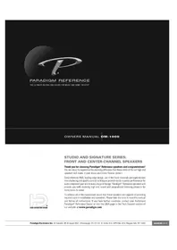 Notice Paradigm STUDIO 60 V5 Enceinte acoustique