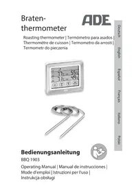 Notice ADE BBQ 1903 Thermomètre pour aliments