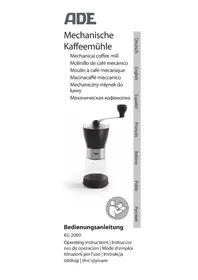 Notice ADE KG 2000 Moulin à café