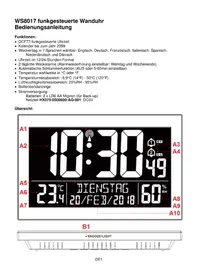 Notice TECHNOLINE WS 8017 Horloge