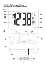 Notice TECHNOLINE WS 8019 Horloge
