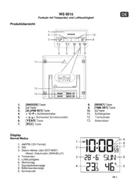 Notice TECHNOLINE WS 8015 Horloge