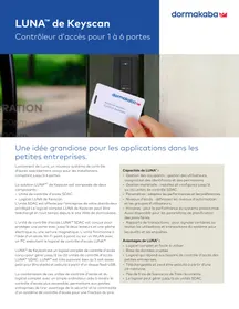 Notice KABA KEYSCAN LUNA Système de sécurité et de contrôle d'accès