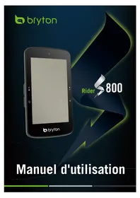 Notice Bryton RIDER S800 Gps