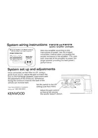 Notice KENWOOD PW121B Amplificateur audio