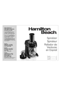 Notice HAMILTON BEACH 70930 Robot de cuisine