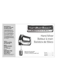Notice HAMILTON BEACH 62657 Batteur électrique