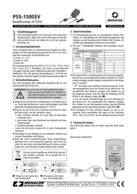 Notice Monacor PSS1500SV Commutateur