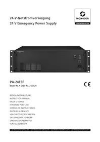 Notice Monacor PA24ESP Alimentation électrique