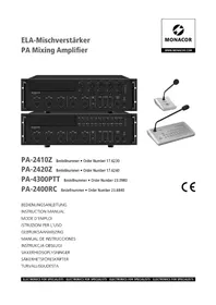 Notice Monacor PA2400RC Microfono