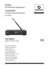 Notice Monacor TXA800ST Émetteur audio