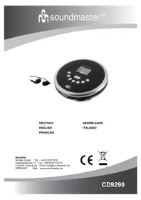 Notice Soundmaster CD9290 Cd-spieler/rekorder