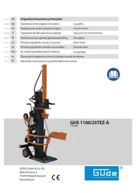 Notice Güde GHS 110025TEZA Fendeur de bois
