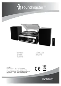 Notice Soundmaster MCD1820 Sistema hi-fi