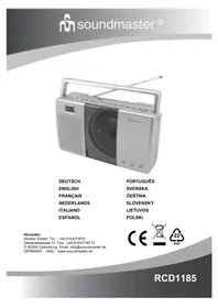 Notice Soundmaster RCD1185 Rádio