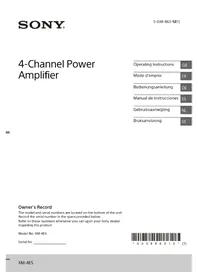Notice SONY XM4ES Hi-Fi-anläggning