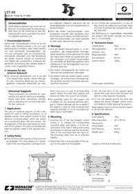 Notice Monacor LST40 Support mural