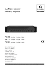 Notice Monacor PA306 Odbiornik