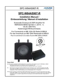 Notice ALPINE SPCW84AS907R Autoradio