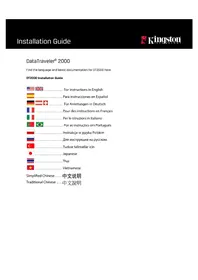 Notice KINGSTON DATATRAVELER 2000 Clé USB