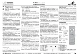 Notice Monacor CU40R Contrôleur