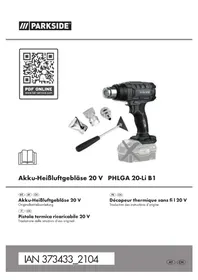 Notice PARKSIDE PHLGA 20LI B1 Pistolet à air chaud