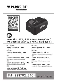 Notice PARKSIDE PAPS 208 A1 Batterie
