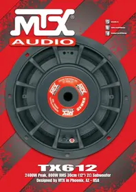 Notice MTX Audio TX612 Caisson de basses