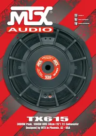 Notice MTX Audio TX615 Caisson de basses
