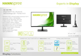 Notice HANNSPREE HC246PFB Moniteur